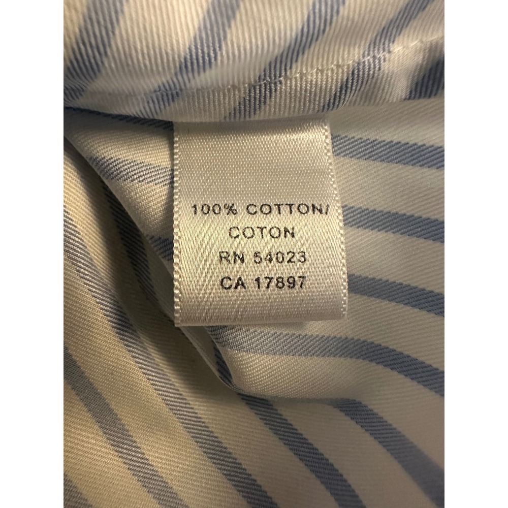 Banana Republic Button Down Women S Blue Excellent Striped Cotton Long Sleeve - Picture 7 of 11